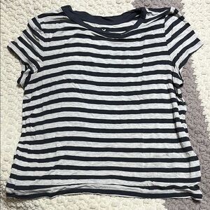 Striped Black and White Women's Top